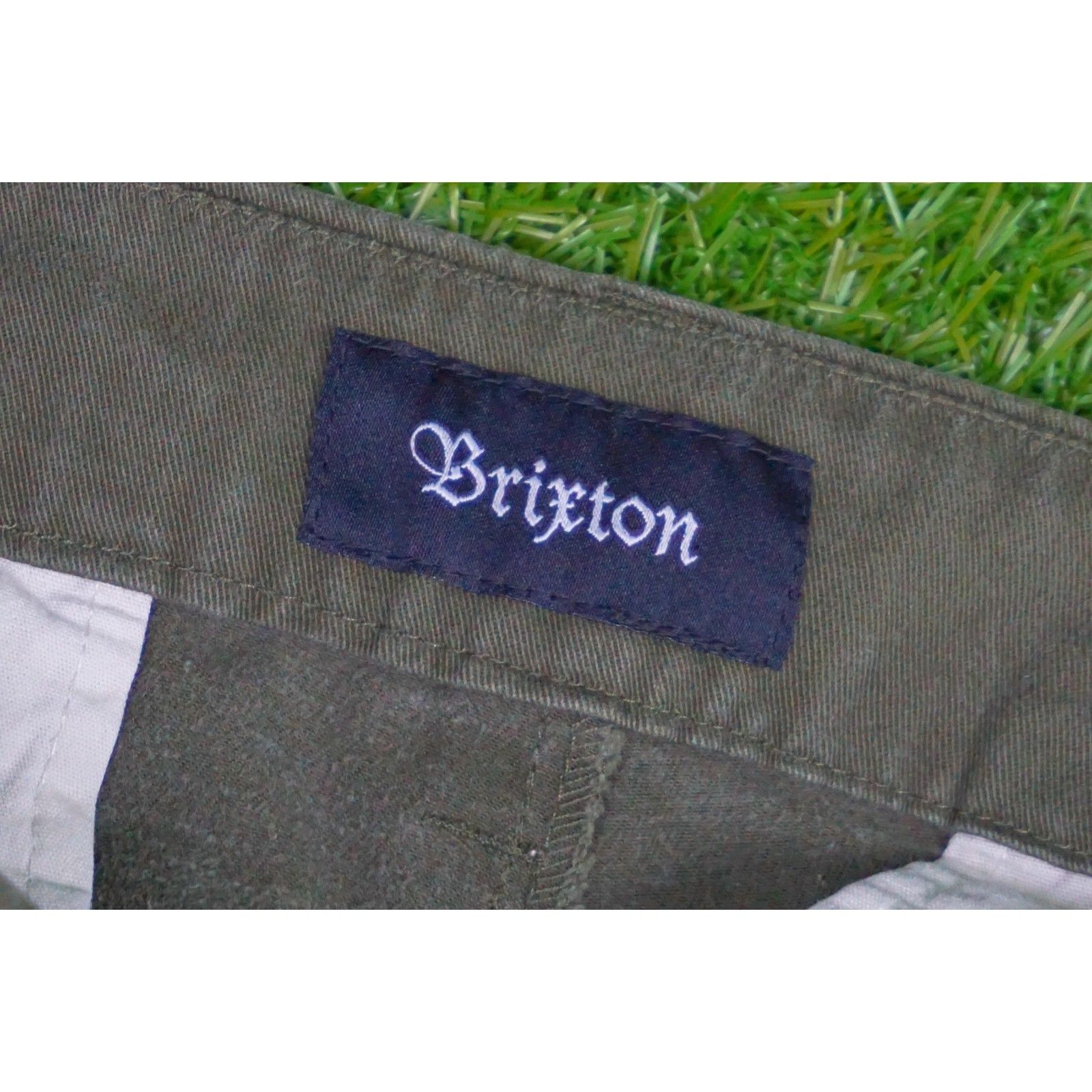 Brixton Olive Green Flat Front Shorts - Men's Size 32 — image 3 of 5